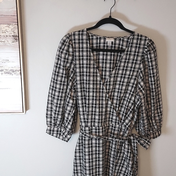 COPY - a new day Puff Sleeve Plaid Dress - Picture 4 of 12